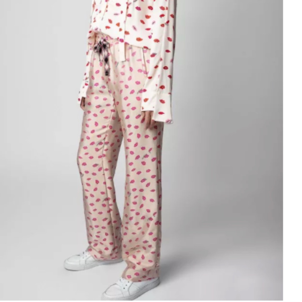 NEW WITH TAGS ZADIG & VOLTAIRE Pomy Jac straight-leg mid-rise jacquard trouser 4